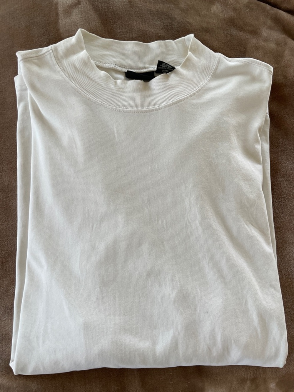 Eddie Bauer Men’s Classic White Long-Sleeve Mock Turtleneck Shirt Size XL Tall
